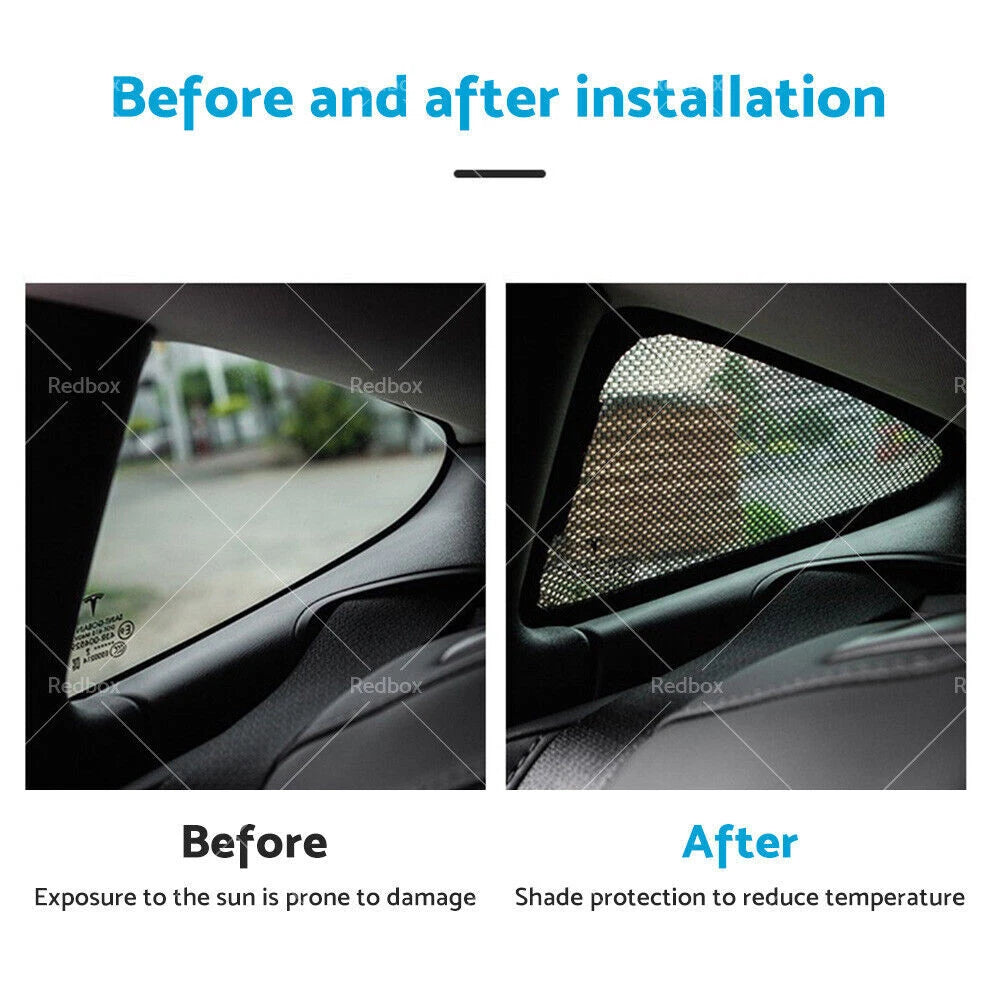 Rear Sunroof Sun Shades for Tesla Model 3 (2017–2021)