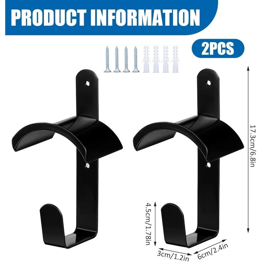 2X Wall Mounted Saddle Rack with Bridle Holder for Horse Tack Storage