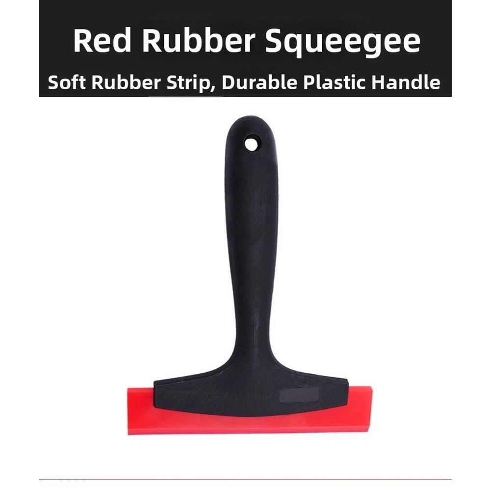 Flexible Red Scraper Plastic Tool for Car Film Glass Cleaning
