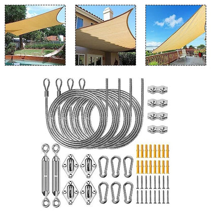 52-Piece Stainless Steel Hardware Set for Shade Sails