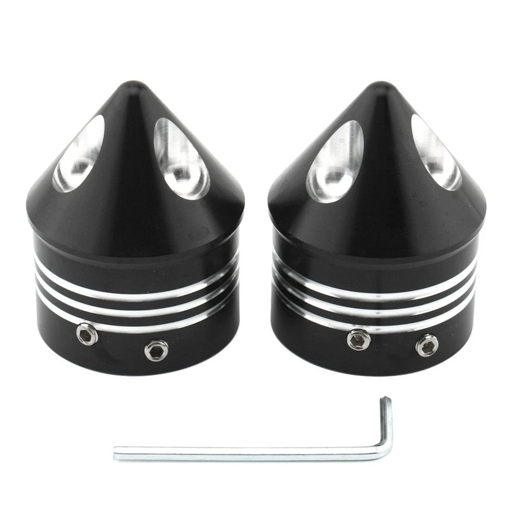 For Harley Touring Road Glide Dyna Softail Front Wheel Axle Nut Covers Cap