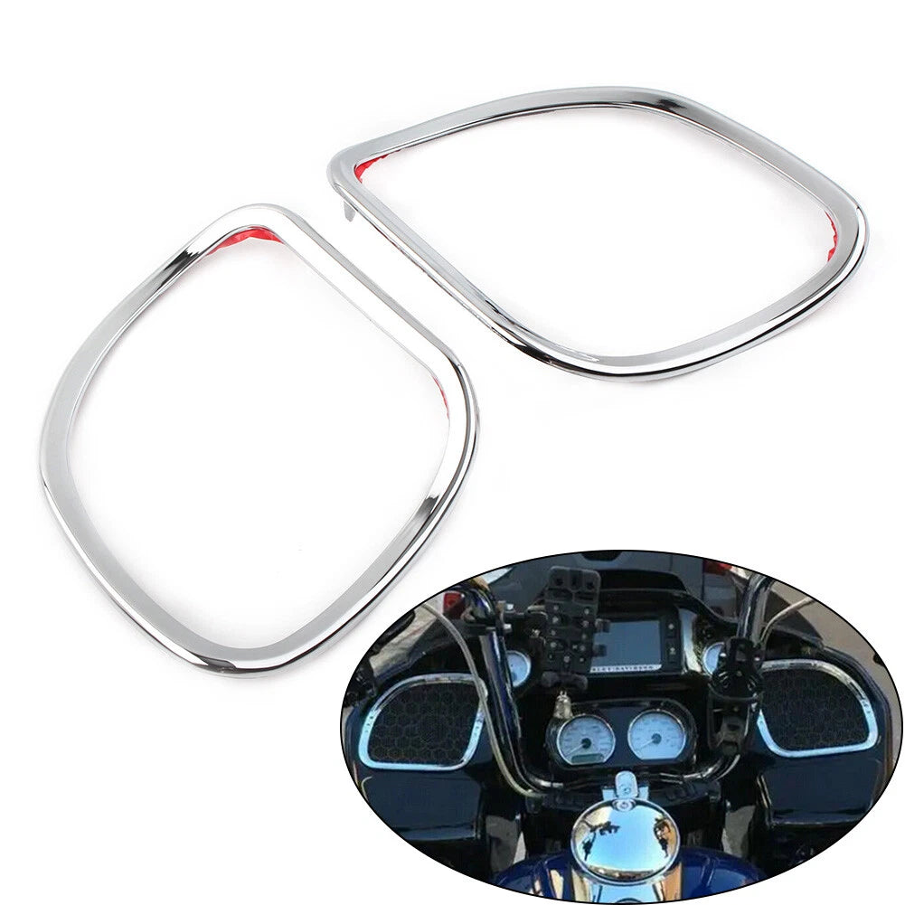 Front Speaker Trim Chrome for Harley Davidson Road Glide Custom FLTRX FLTR (2015–2018)