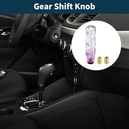 Shift Knob Set of 1 for Universal Vehicles (20cm, Acrylic Clear Purple)