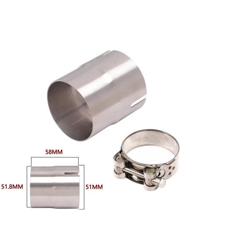Stainless Steel Exhaust Fitting for Motorcycle 51-62mm