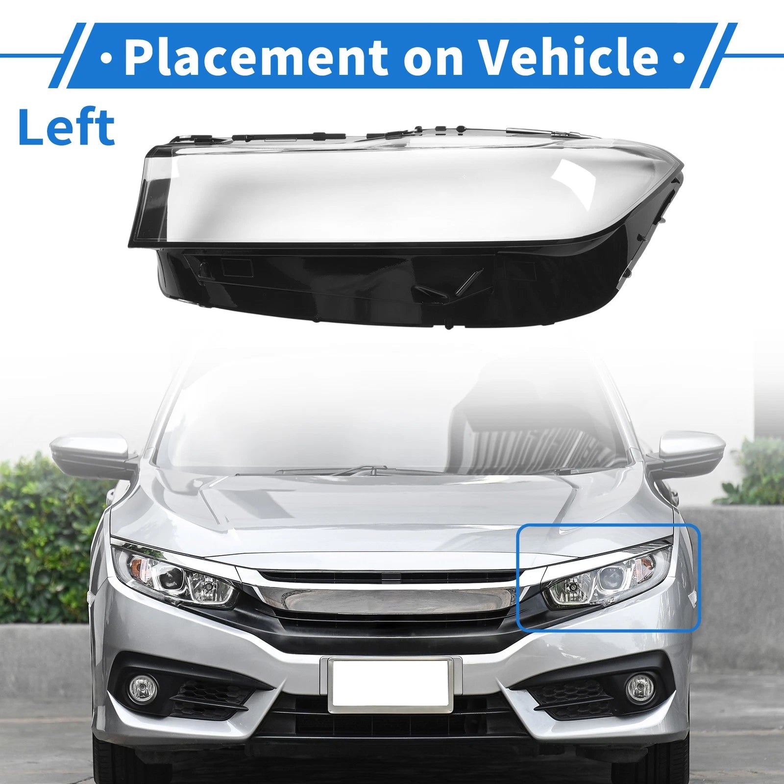 Front Left Headlight Lens Cover Replacement for BMW 7 Series G12 (2016–2019)