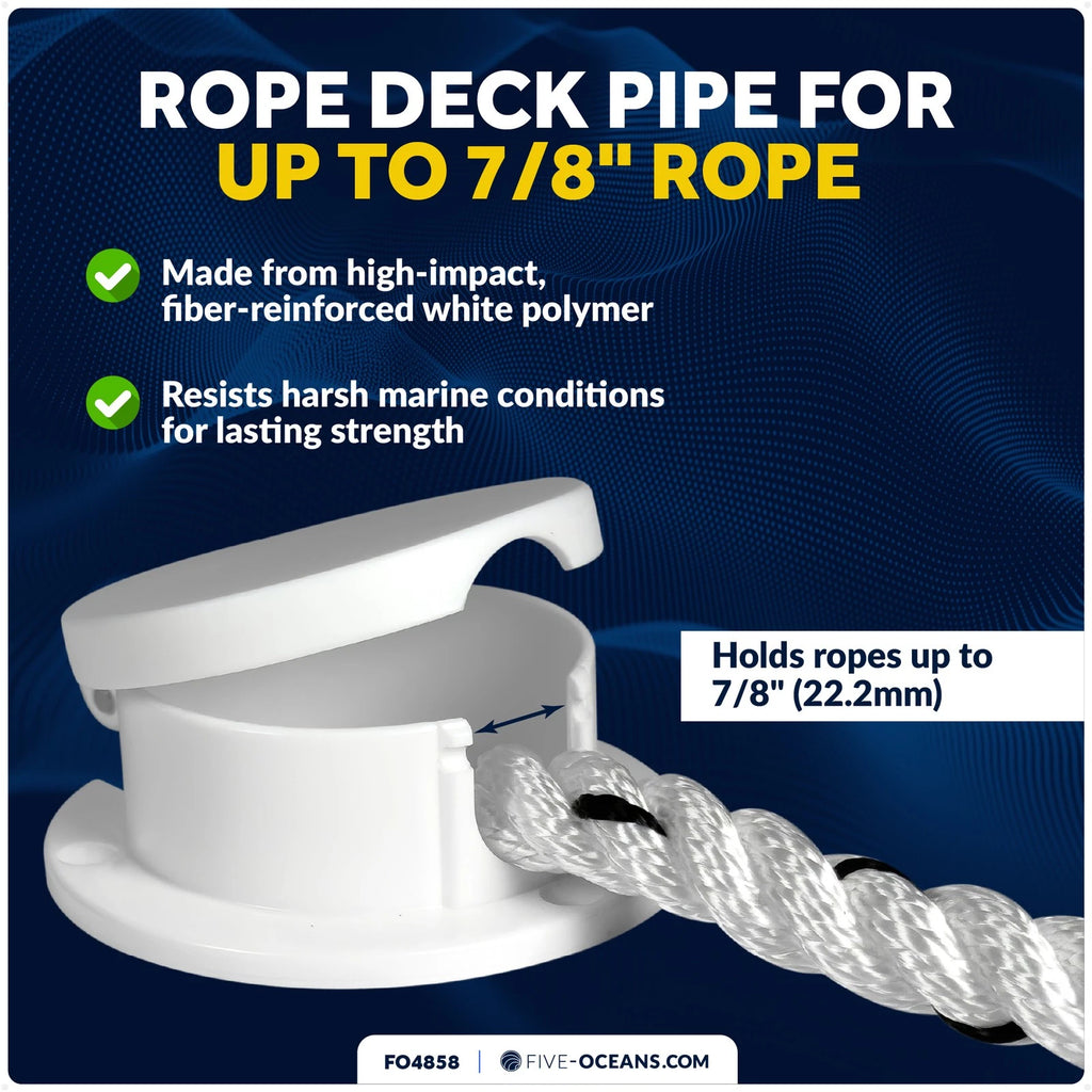 Rope Deck Pipe for Up to 7/8" Rope Size (FO4858)
