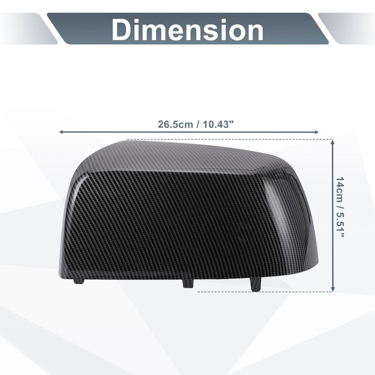 Rearview Mirror Cover Cap Set Black Carbon Fiber for Chevrolet Colorado (2016–2022)