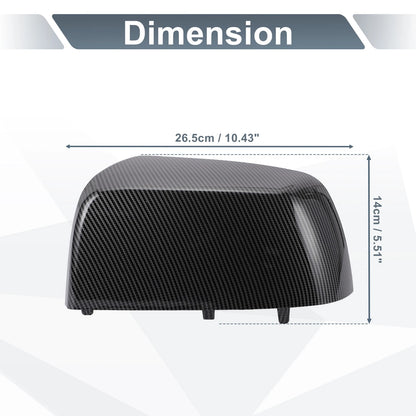 Rearview Mirror Cover Cap Set Black Carbon Fiber for Chevrolet Colorado (2016–2022)