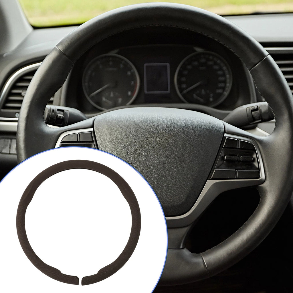 Steering Wheel Cover for Universal Fit (14.96", Brown)