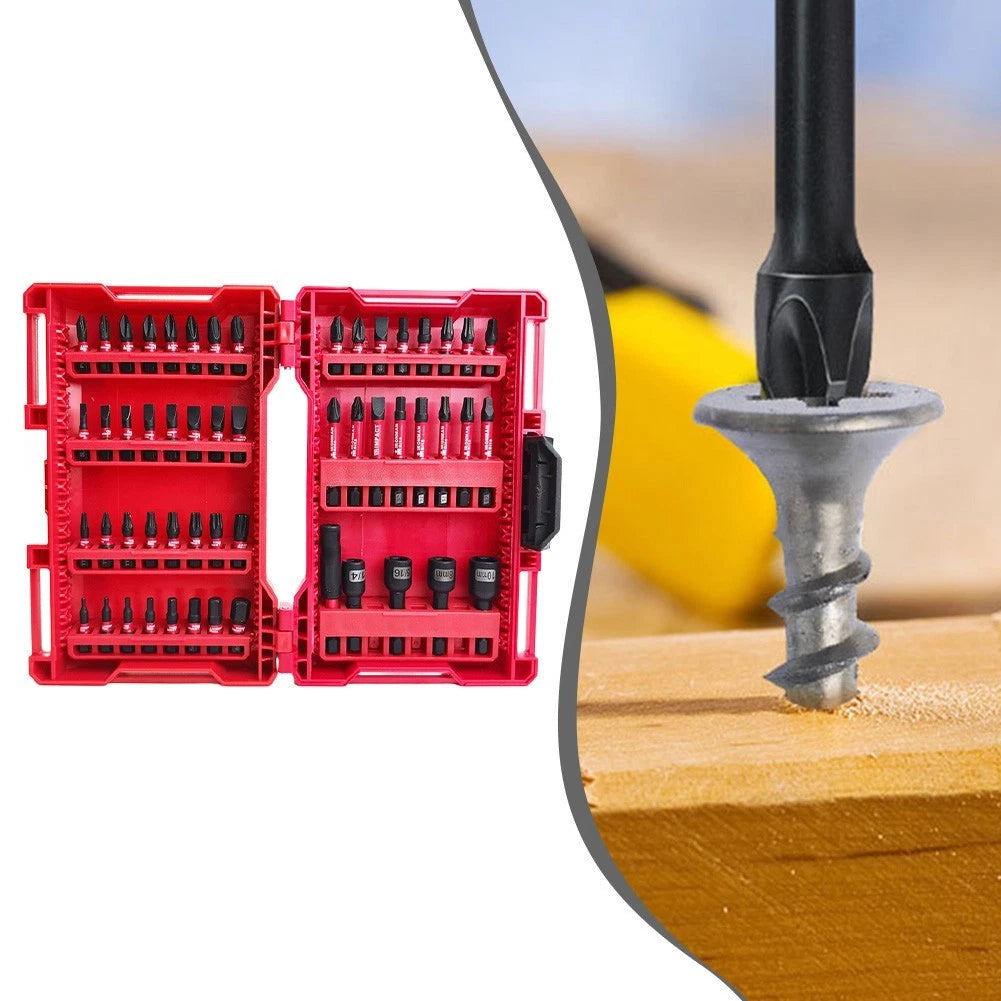 53 Piece Magnetic Screwdriver Bit Set for Impact Work Tasks