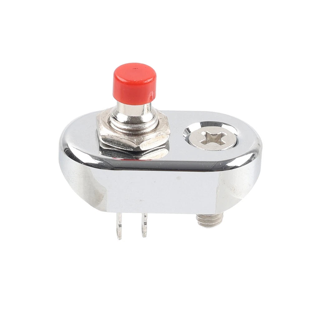 Mini Retro Vintage Motor Push Button Switch For Harley 7/8" 1" Handlebar Silver