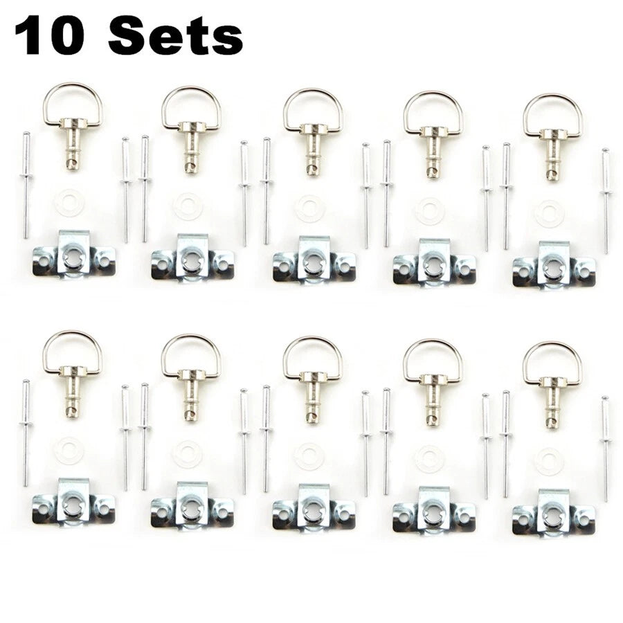 New 10 Sets Motorcycle 1/4 Turn Quick Release Race Fairing Fasteners Rivet 17MM
