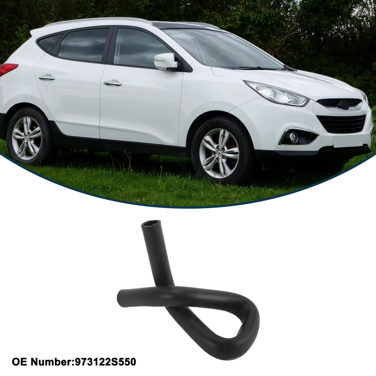 Radiator Hose No.973122S550 for Hyundai Ix35 (2015) Rubber Coolant Pipe
