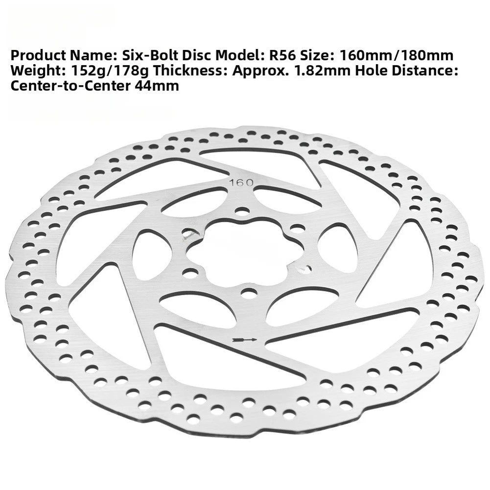 Six-Bolt Mount for Cycling Bike Repair (Optimized Braking Efficiency)