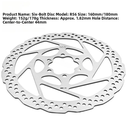 Six-Bolt Mount for Cycling Bike Repair (Optimized Braking Efficiency)