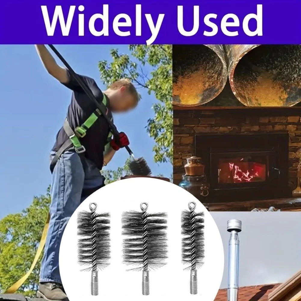 30mm Boiler Brush Kit for Chimney Sweep Cleaning