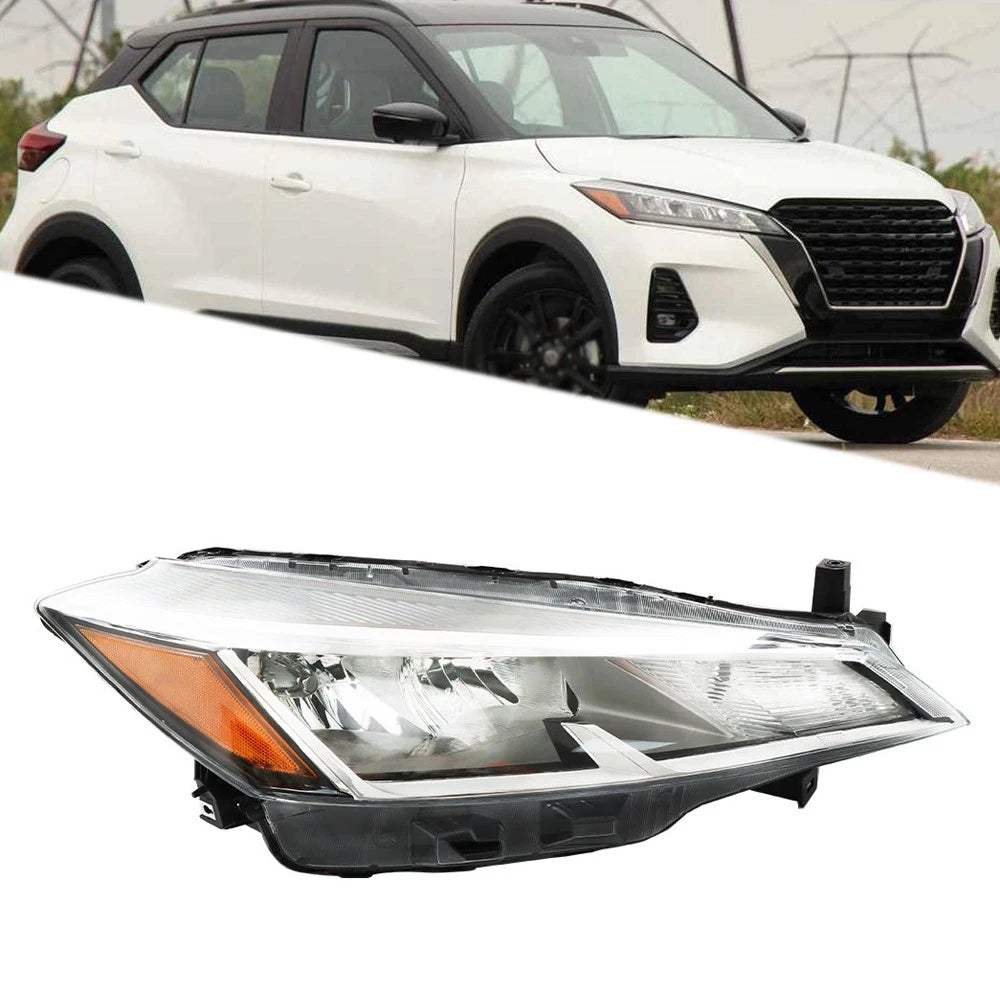 Headlight Assembly Right Side for Nissan Kicks (2021–2023) Chrome Halogen