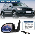 Left Side Mirror Assembly with Turn Signal for Volkswagen Tiguan 2009-2018