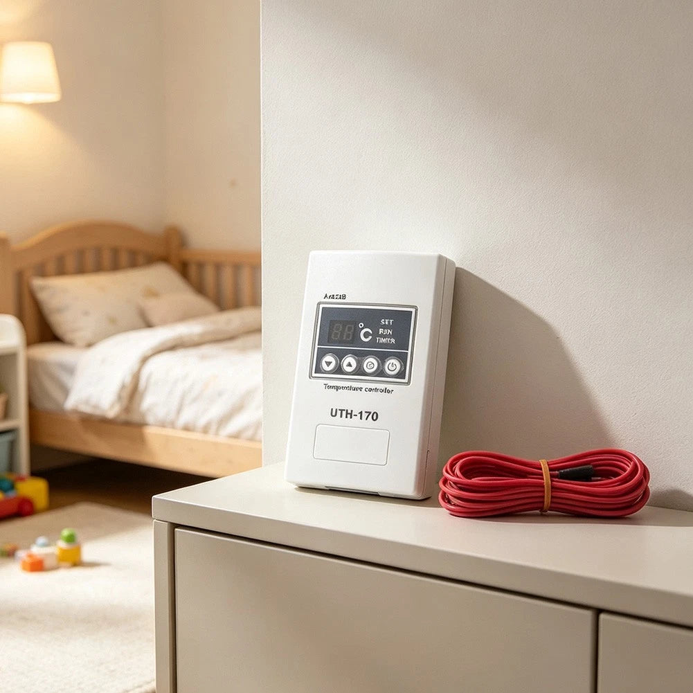 Digital Touchscreen Thermostat for Sauna Steam Room (5-60C, 4kW Rated)