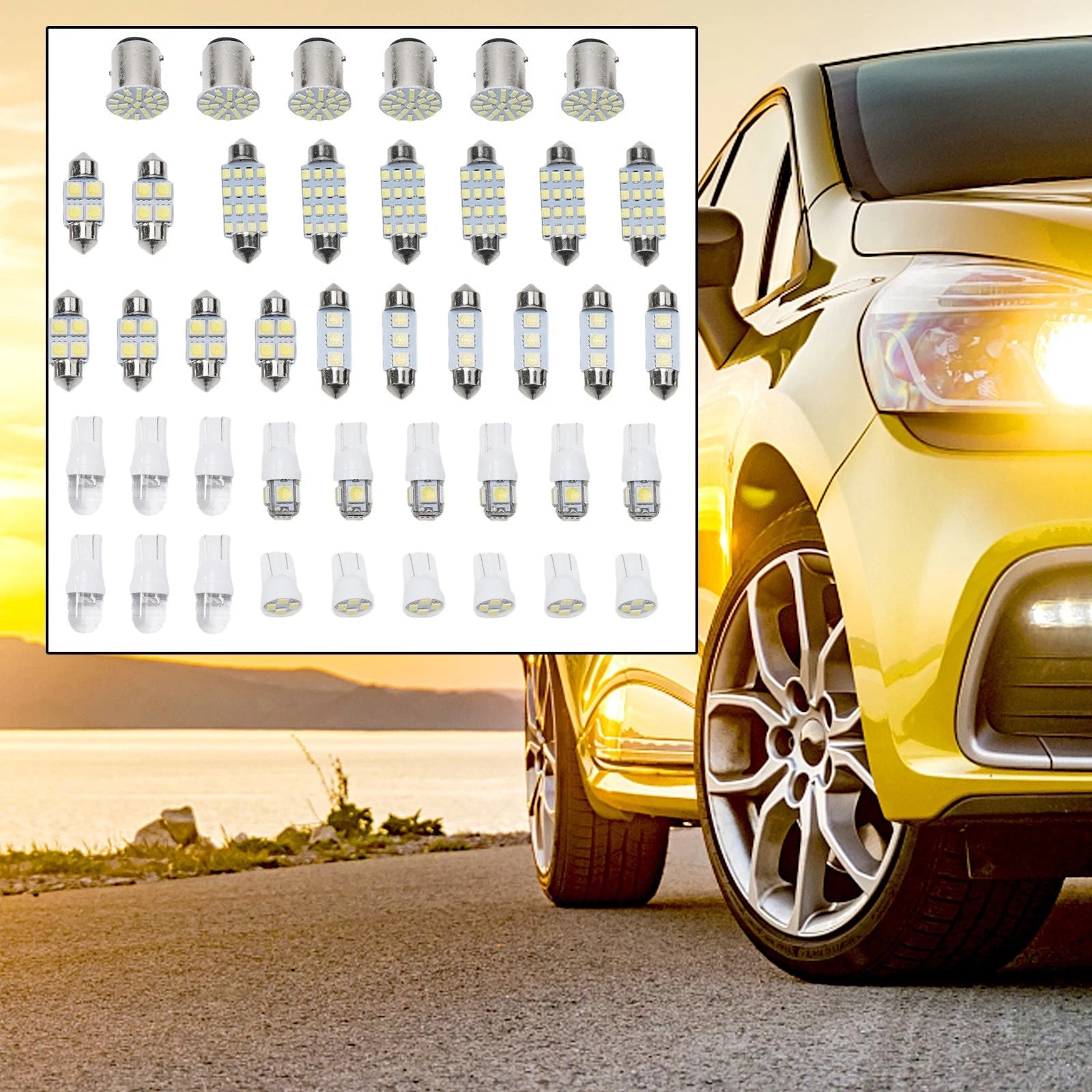 42PCS LED Light Bulb Kit for Car Interior (Universal Fit)