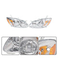 Headlight Assembly Halogen for Toyota Corolla (2003–2008) Left + Right Pair Chrome