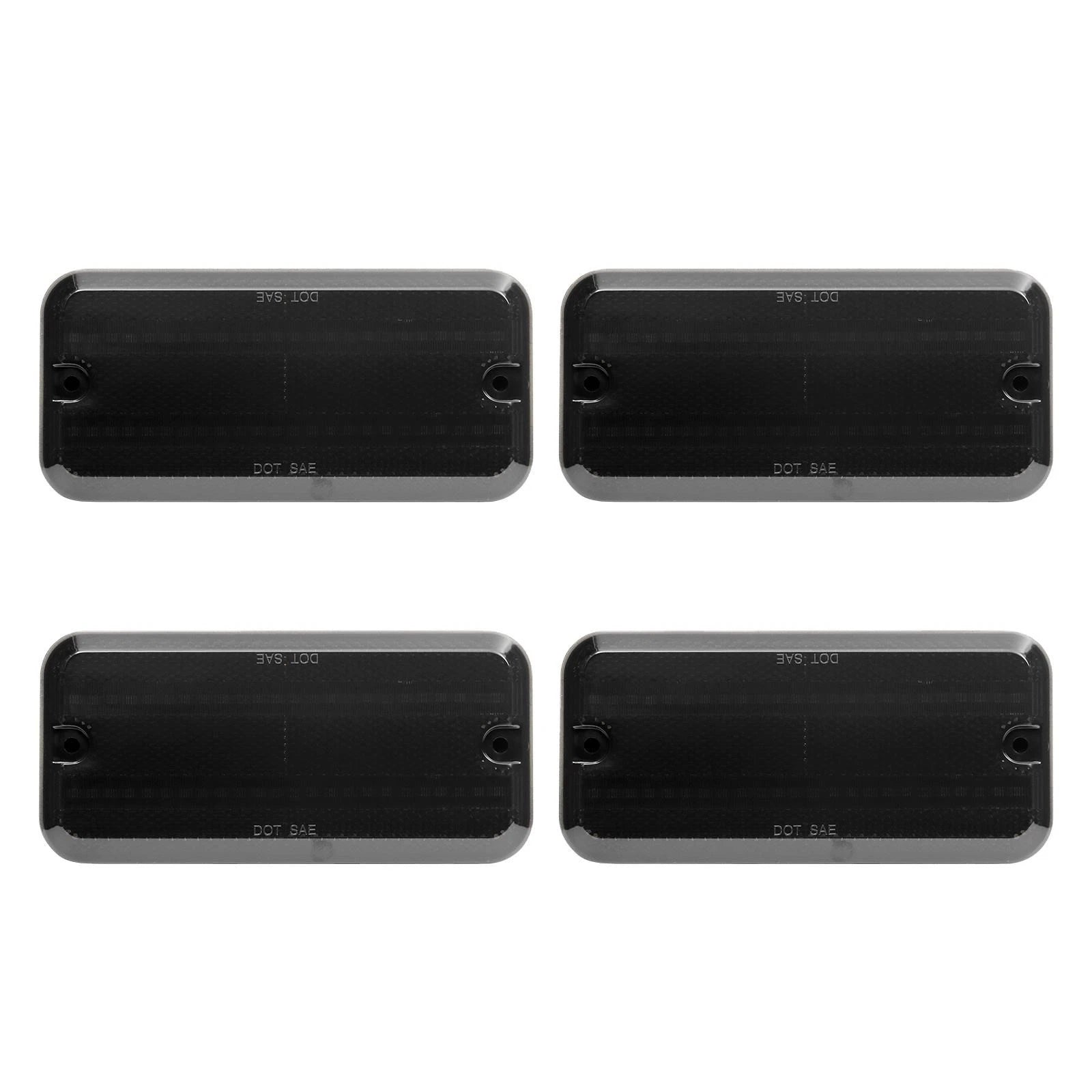 Set of 4 Smoke White LED Side Marker Lights for Chevy G10 G20 GMC G1500 G2500 (1985–1995)