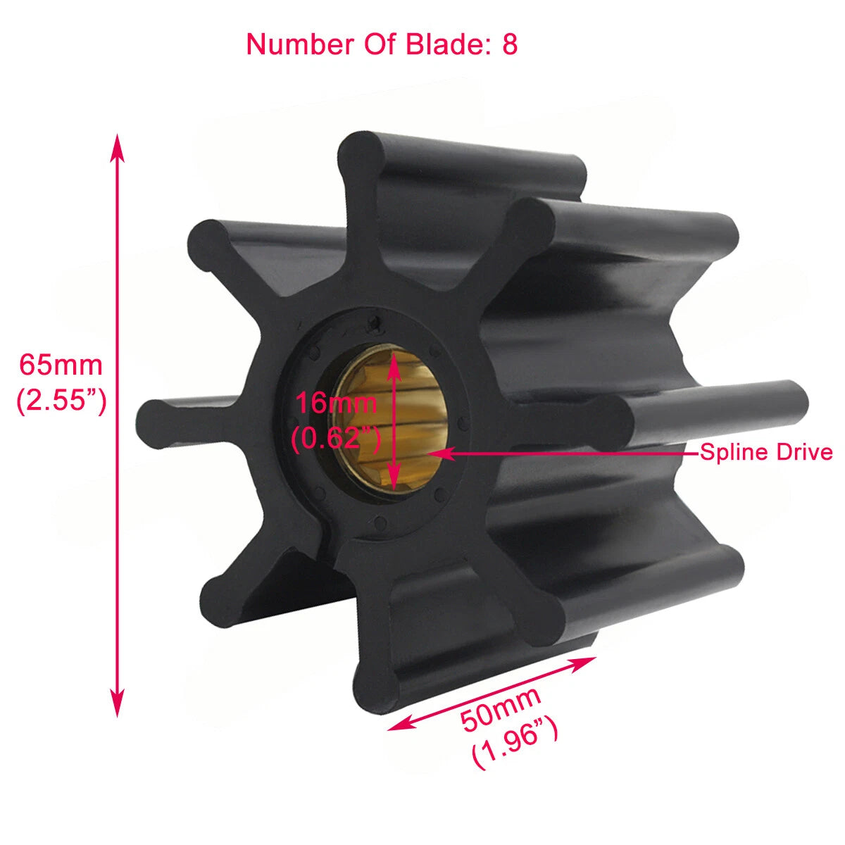 Impeller Kit for Jabsco 920-0001, Ancor 50009, Iveco 8108228, Aifo 8108228 (18-3077)