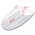 Clear Double Bubble Windscreen for Kawasaki Ninja ZX6R (2000–2002)