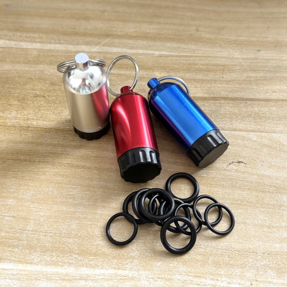 Mini Diving Cylinder Valve Storage Bottle with Rubber O-Ring