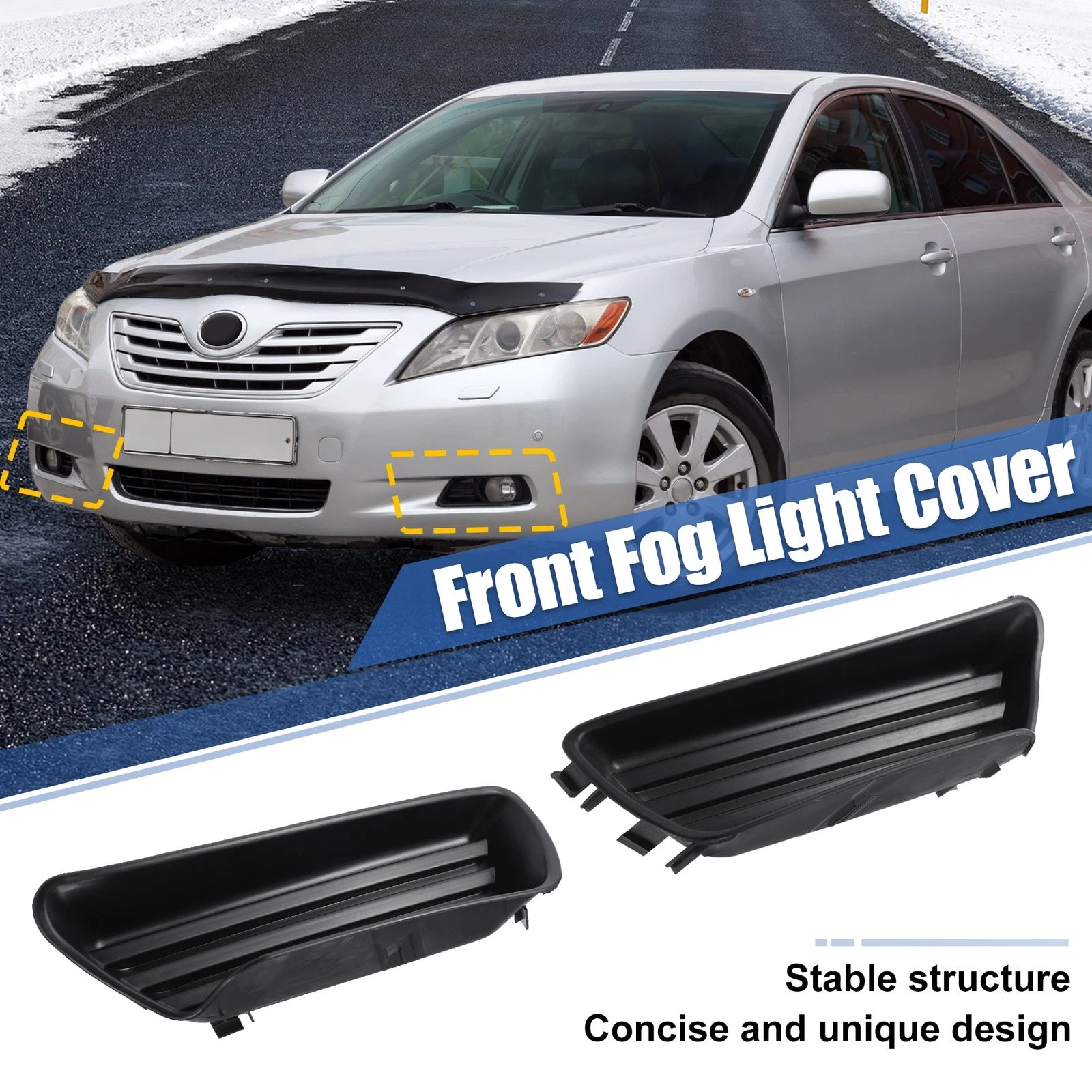Fog Light Cover Pair Replacement for Toyota Camry (2007–2009)