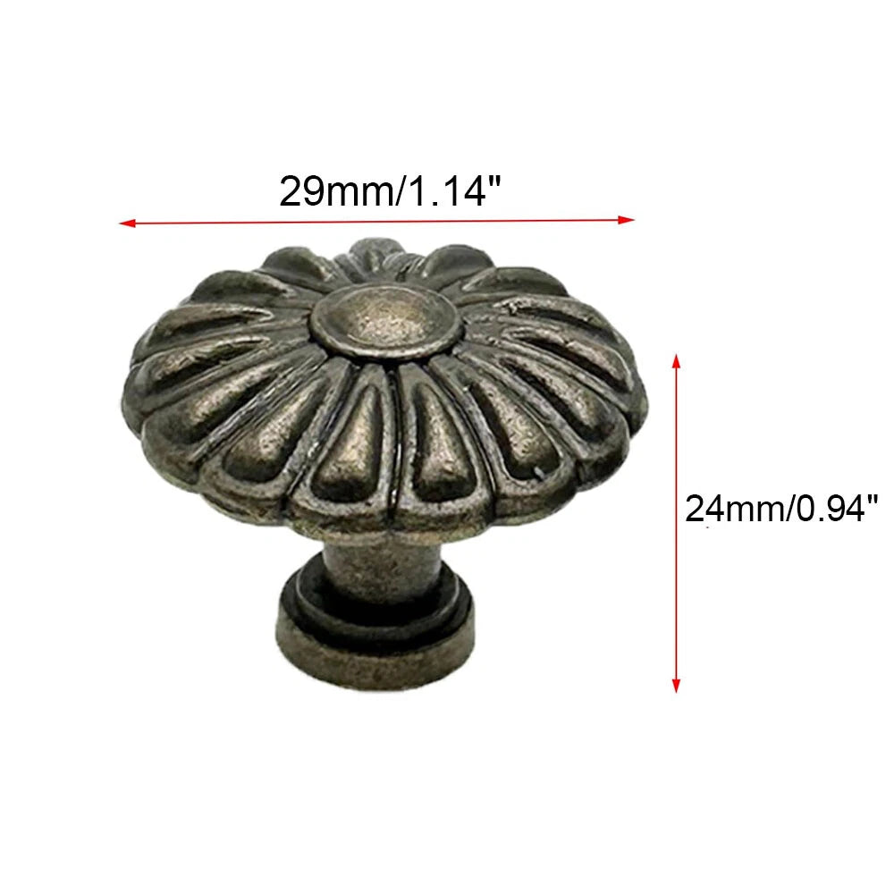 Set of 6 Antique Cabinet Door Handles for Furniture Pulls