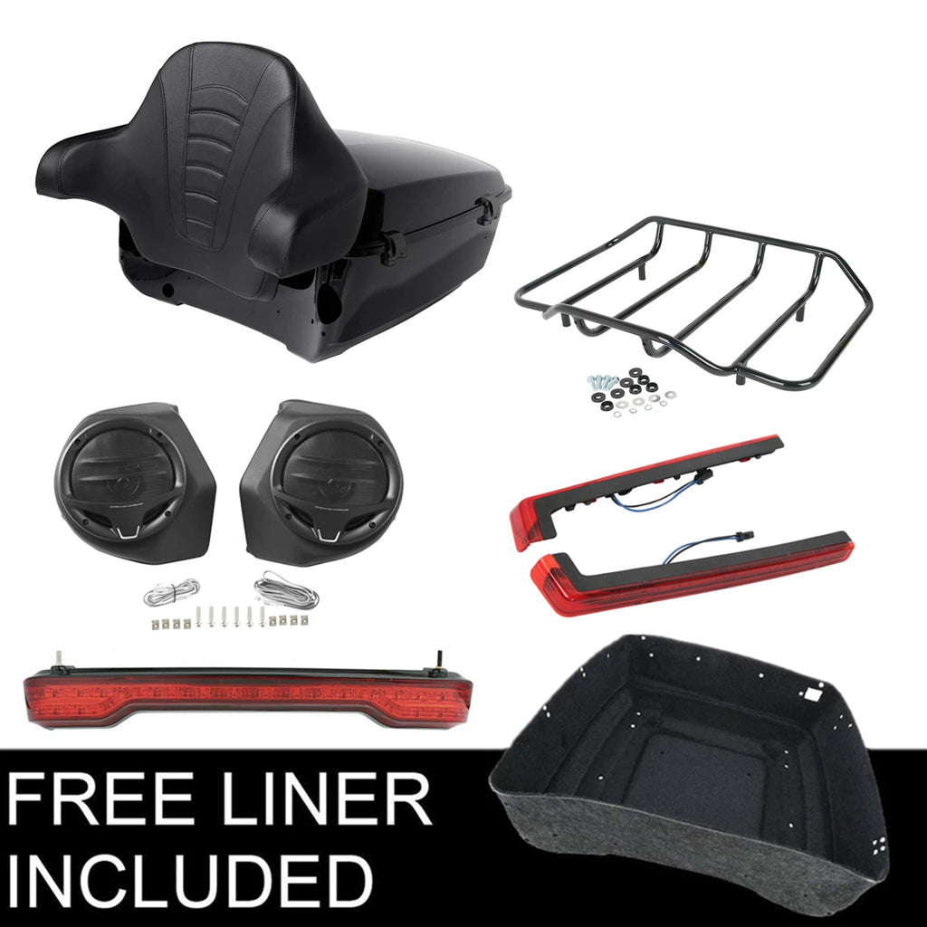 Trunk Rack Speakers with Lights for Harley Electra Glide (2014–2025)