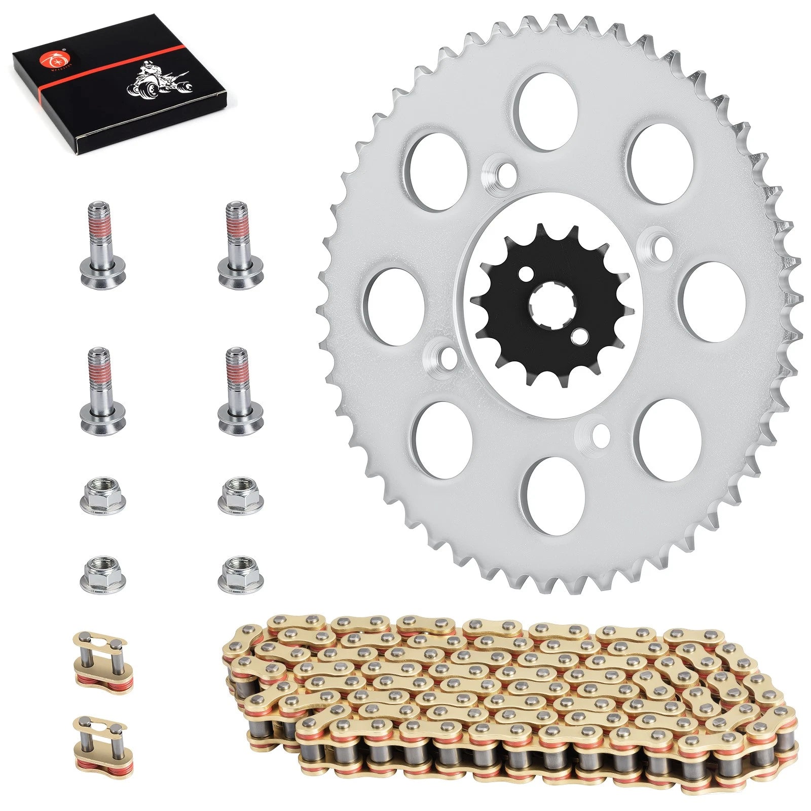 Drive Sprocket & Chain Kit for Honda XR100R CRF100F (14/50T 428 X-Ring 118 Links)