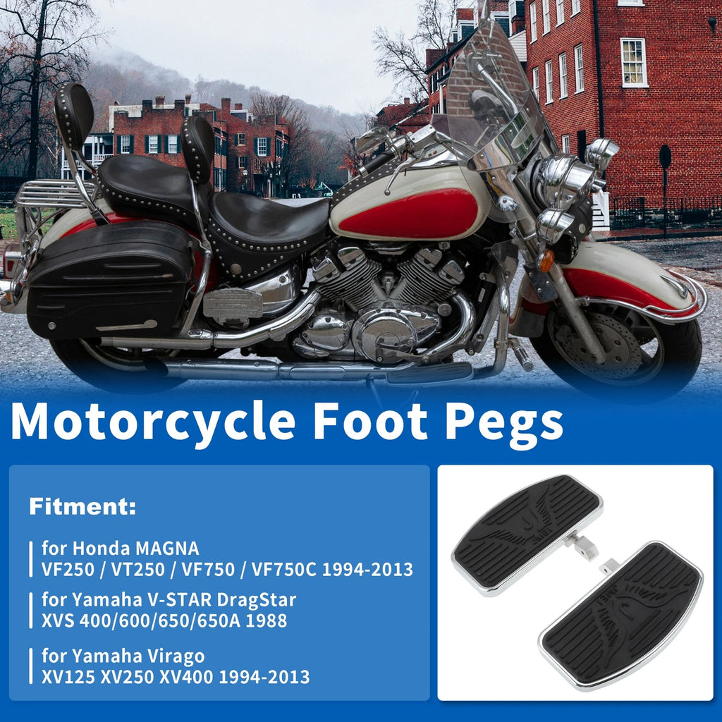 Front Foot Pegs Pair Replacement for Honda Magna VF250 VT250 VF750 (1994–2013)