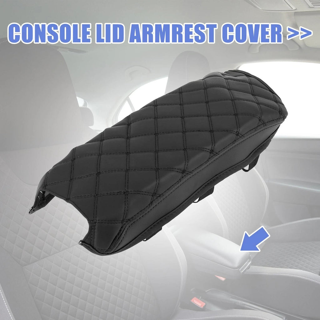 Car Center Console Lid Armrest Cover Replacement for Toyota Camry (2012–2017) Black