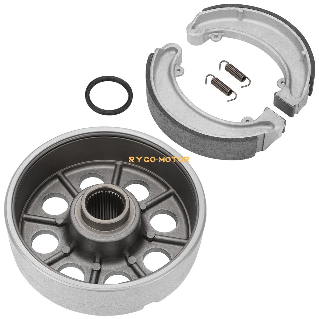 Rear Brake Drum with Brake Shoes Seal for Honda Fourtrax 300 TRX300 (1988–2000)