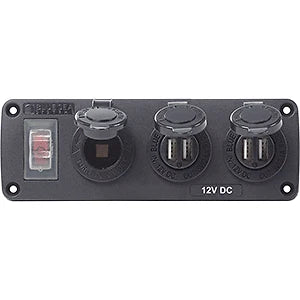 Blue Sea 4365 Water Resistant USB Accessory Panel for Marine Applications (N/A)