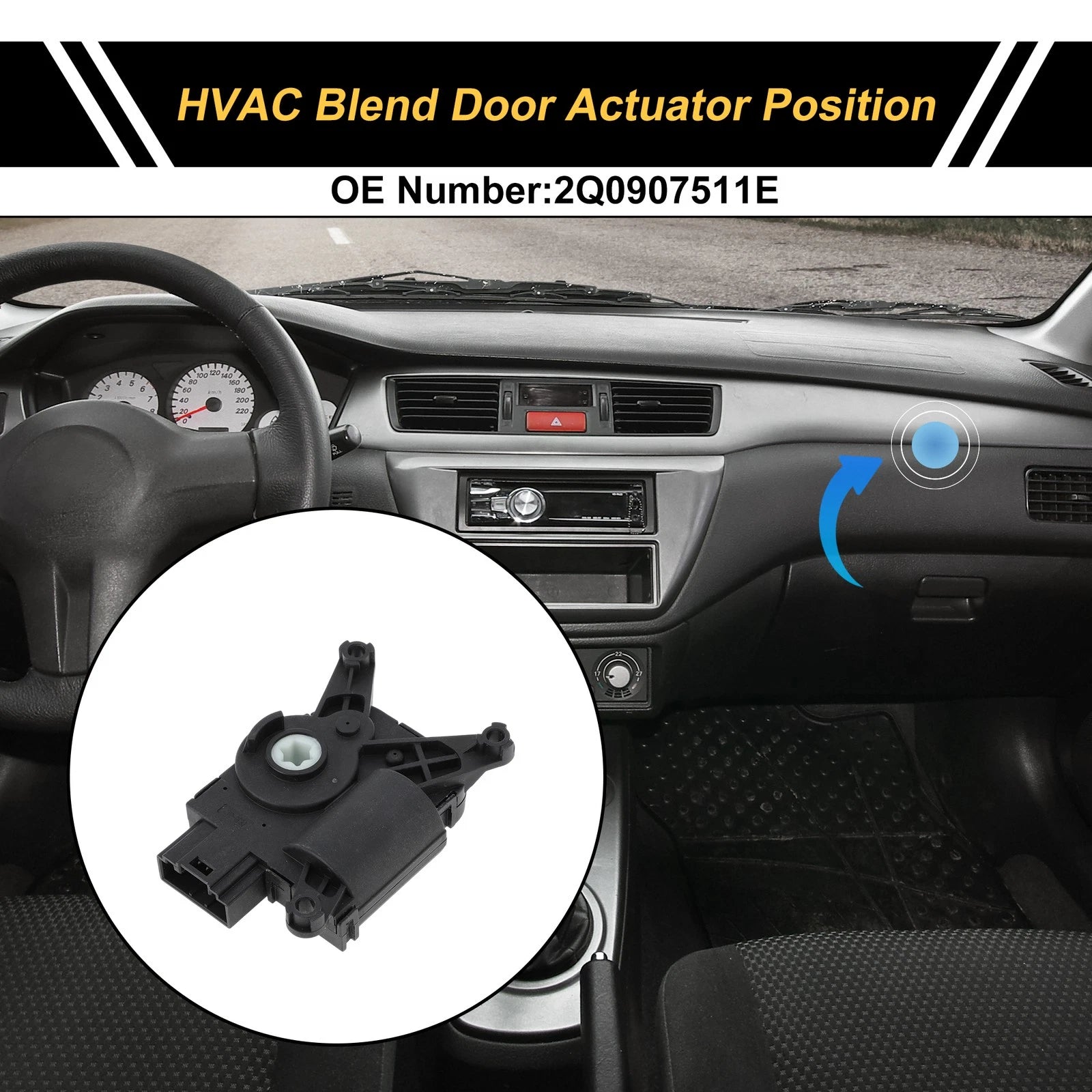 HVAC Heater Blend Door Actuator Replacement for Volkswagen Tiguan (2012–2016)