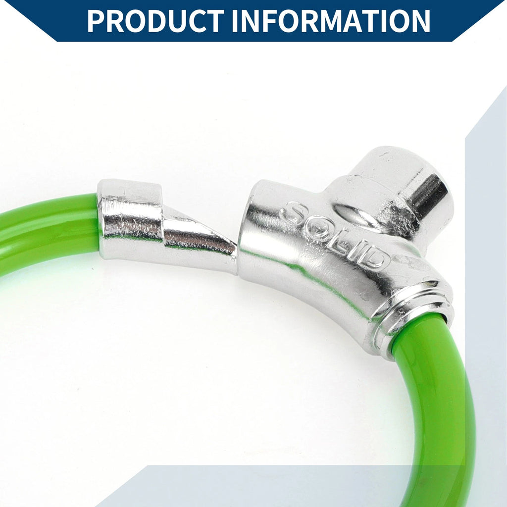 Portable Ring Cable Bike Lock 46cm Anti Theft for Green Mini Lock
