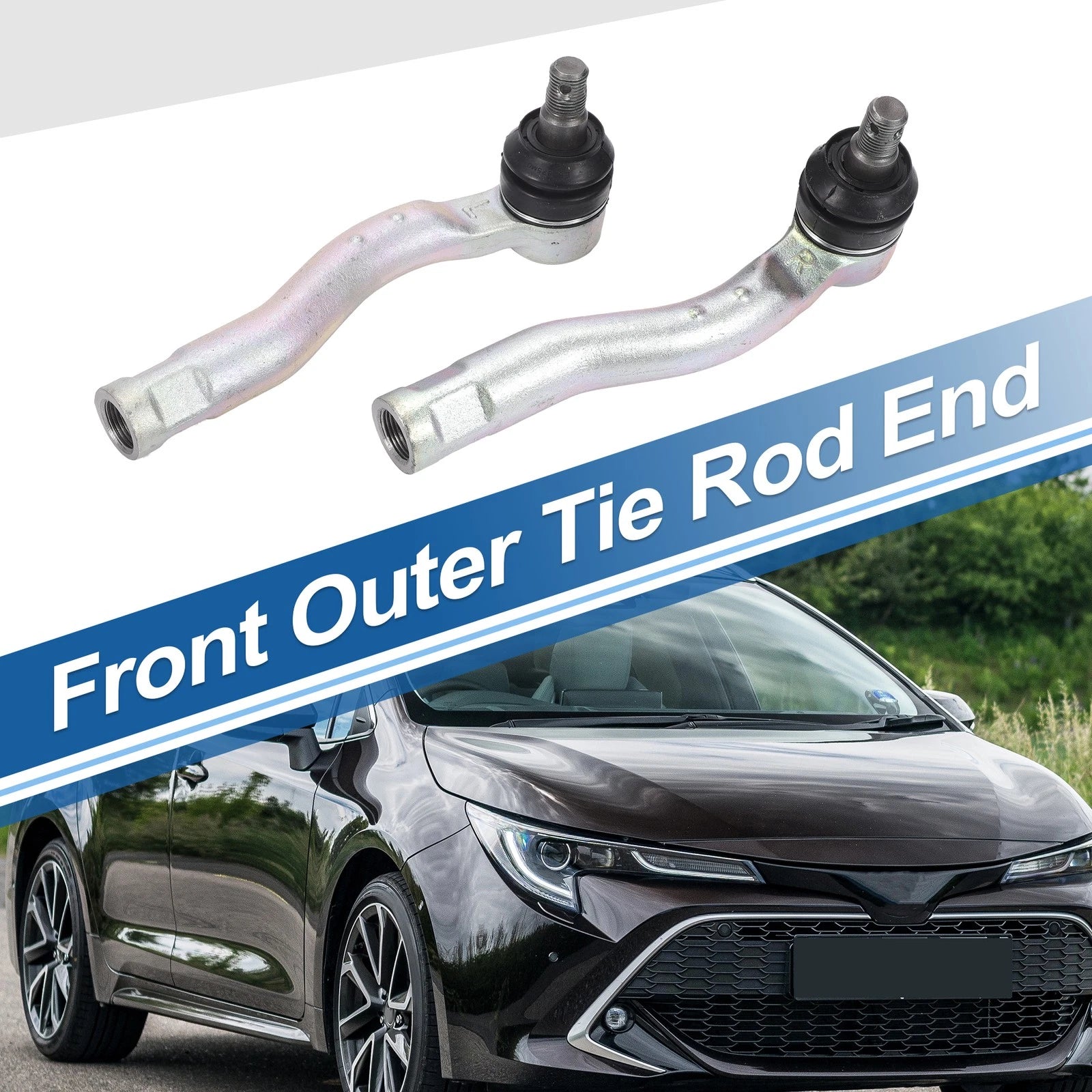 2PCS Front Outer Tie Rod Ends Links Replacement for Toyota Land Cruiser (1998–2002)