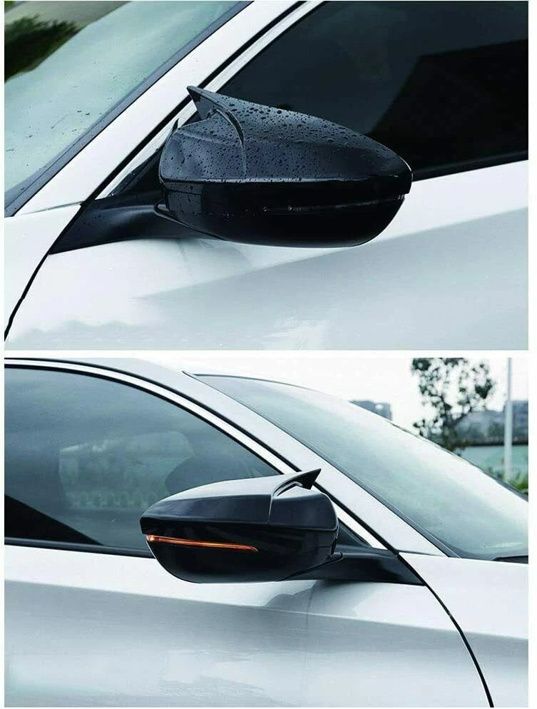 Gloss Black OX Horn Rearview Mirror Cover Trim for Honda Accord (2018–2020)