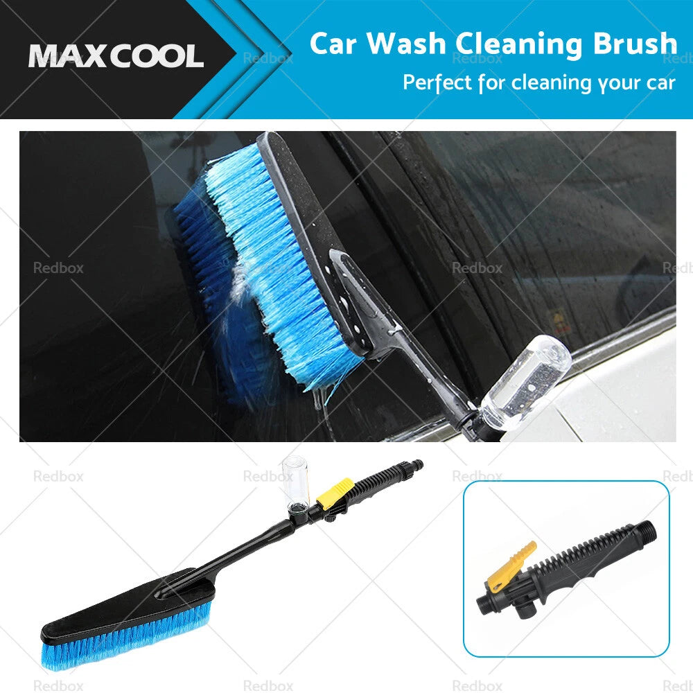 Car Cleaning Wash Brush Tool with Long Handle and Foam Bottle
