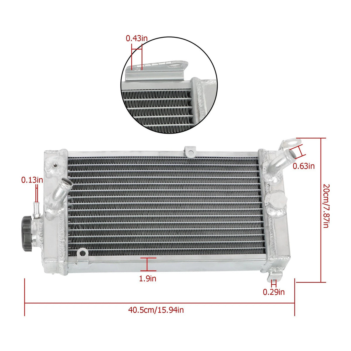 Aluminum Radiator for Kawasaki KLR650 (2015–2018)