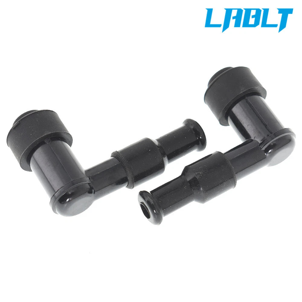 2X Spark Plug Boot Cap Cover Resistor LB05F 90 Degree for ATV Motorcycle