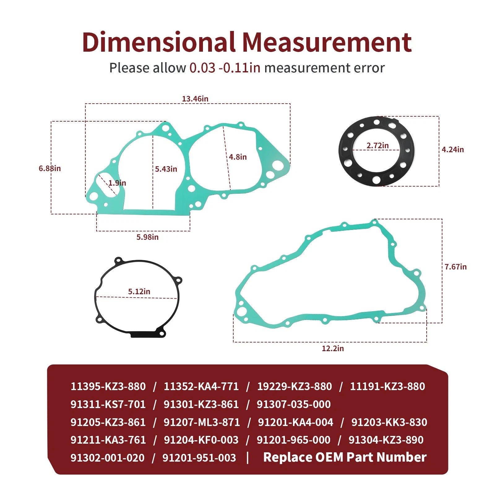 Complete Gasket Oil Seal Kit for Honda CR250R (1992–2001)
