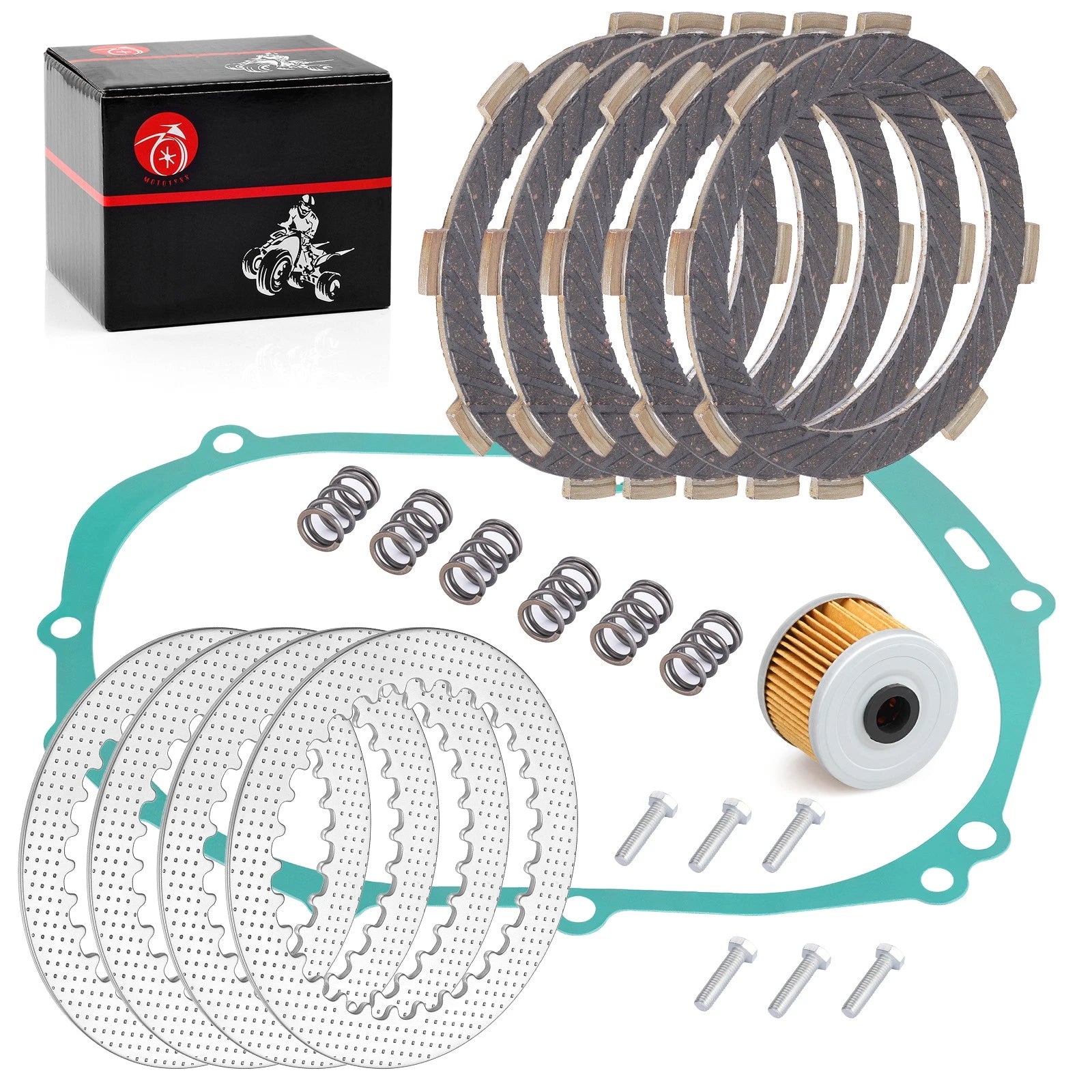 Clutch Friction Steel Plates w/ Gasket Kit for Kawasaki Z125 Pro (2017–2024)