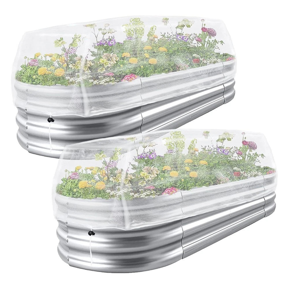 Raised Bed Protective Mesh Covers with Adjustable Drawstring 130x70x45cm