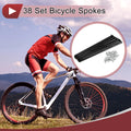 Bicycle Spoke Set Replacement 222mm Carbon Steel for 13G Wheel (38 Pack)