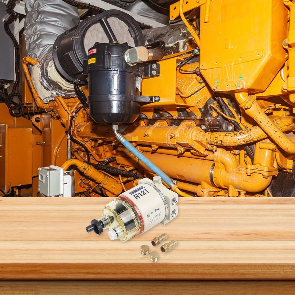 R12T Spin On Fuel Filter Water Separator for Marine Use (High Flow)