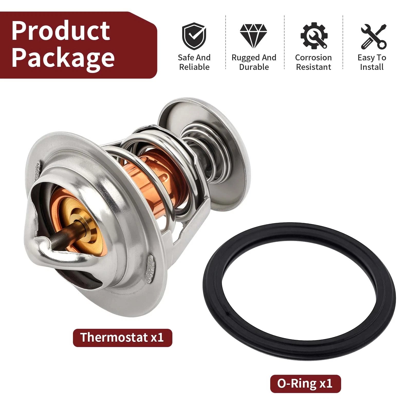 Thermostat & O-Ring for Honda TRX 420 500 650 680 Pioneer 520 700 700-4 (2009–2023)